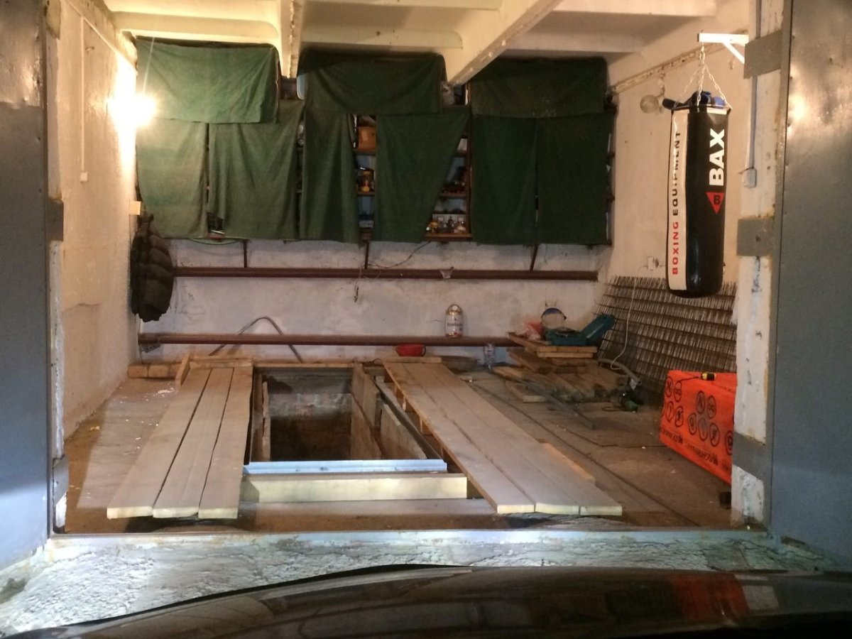 Гараж подъемный пол