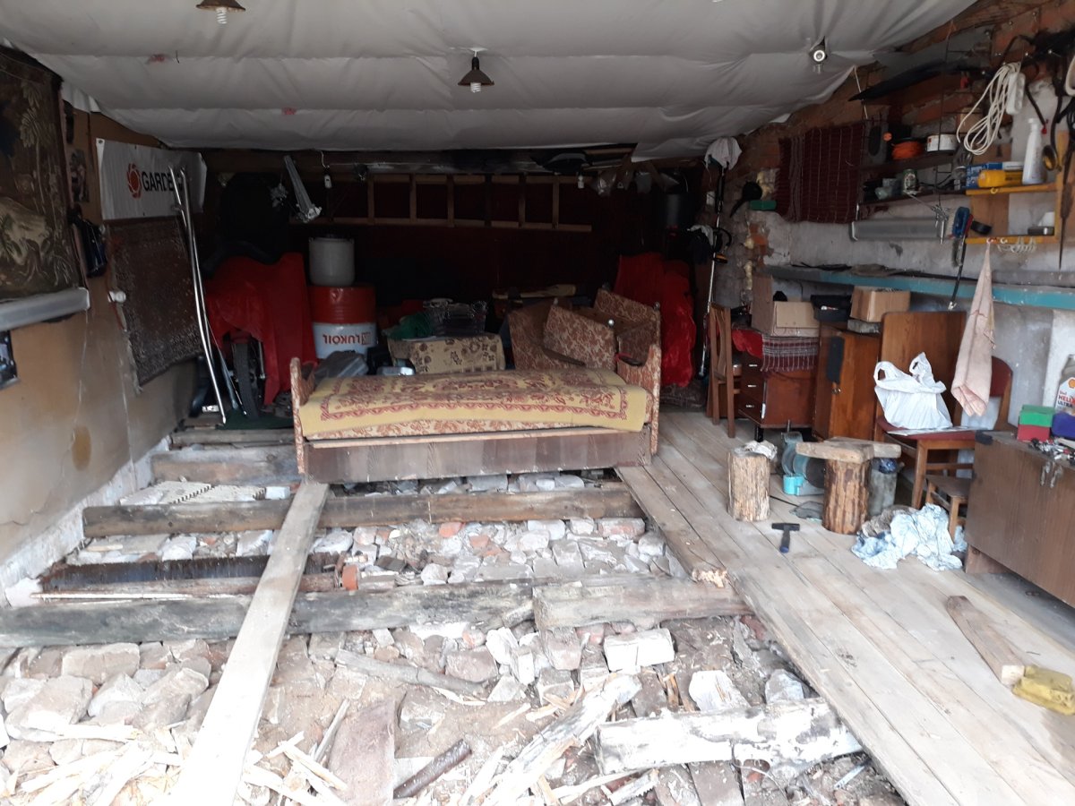 Переделка пола в гараже