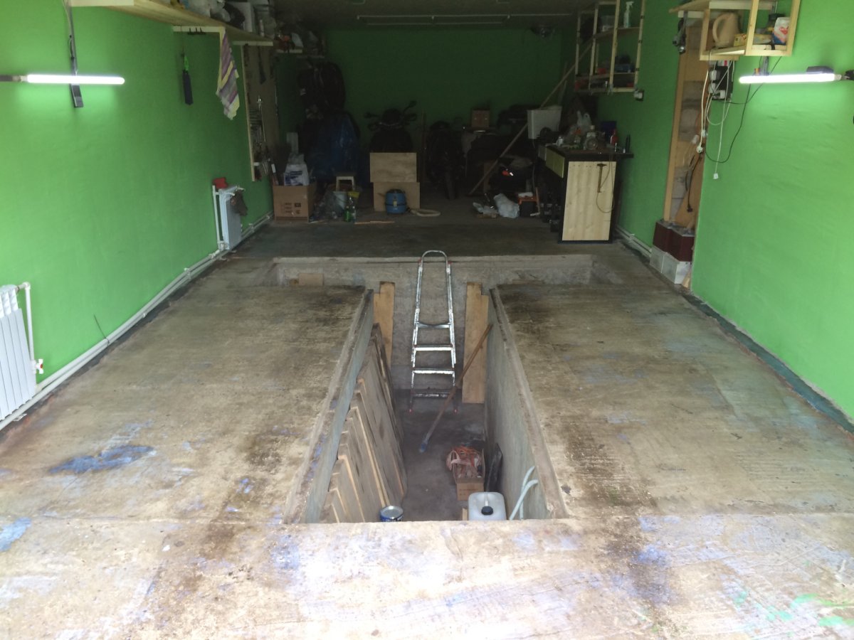 Необычный пол в гараже