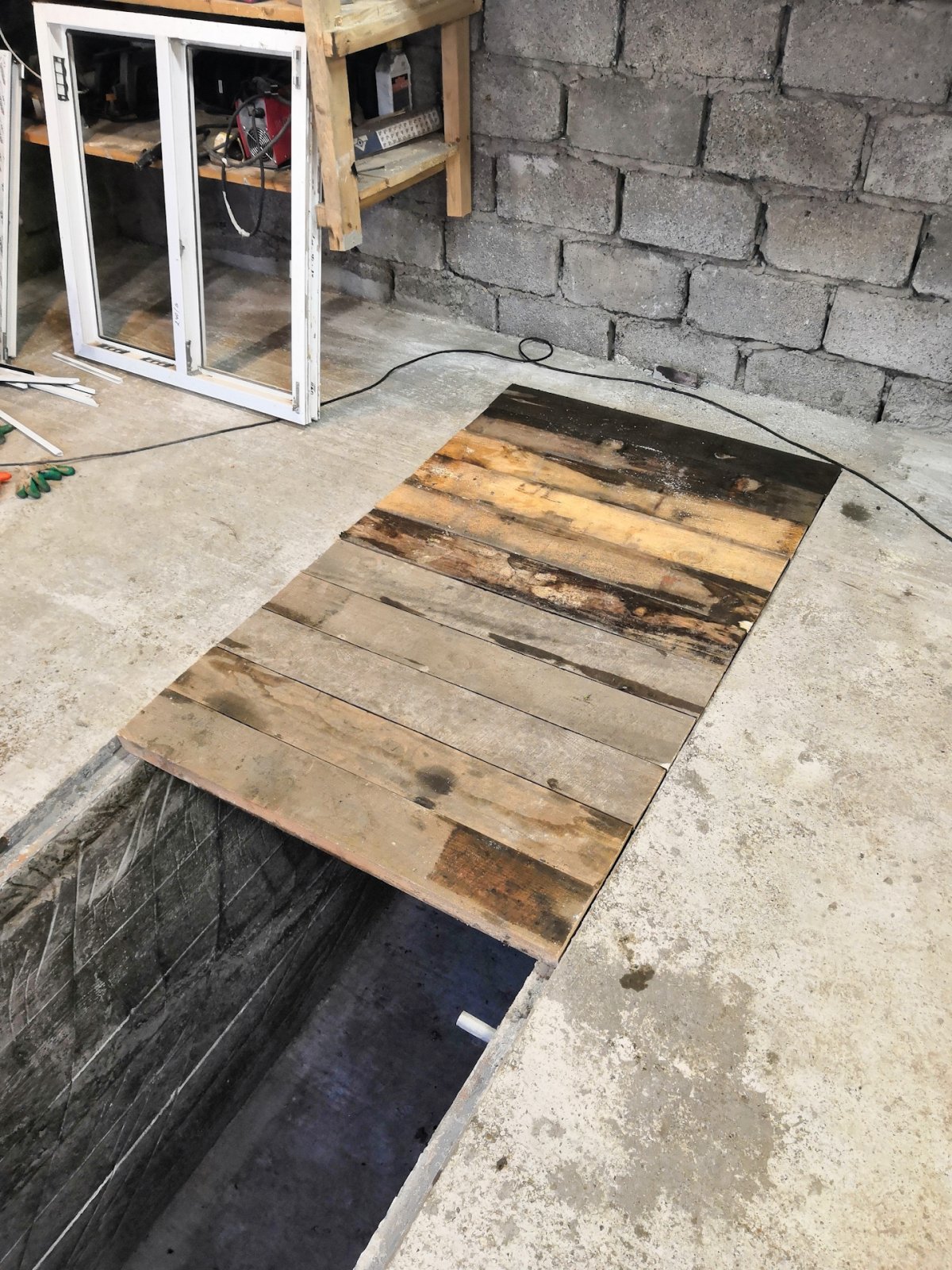 Деревянный пол на бетонный в гараже
