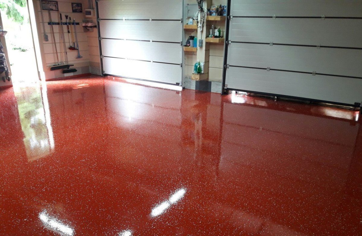 Жидкий пластик для пола гаража