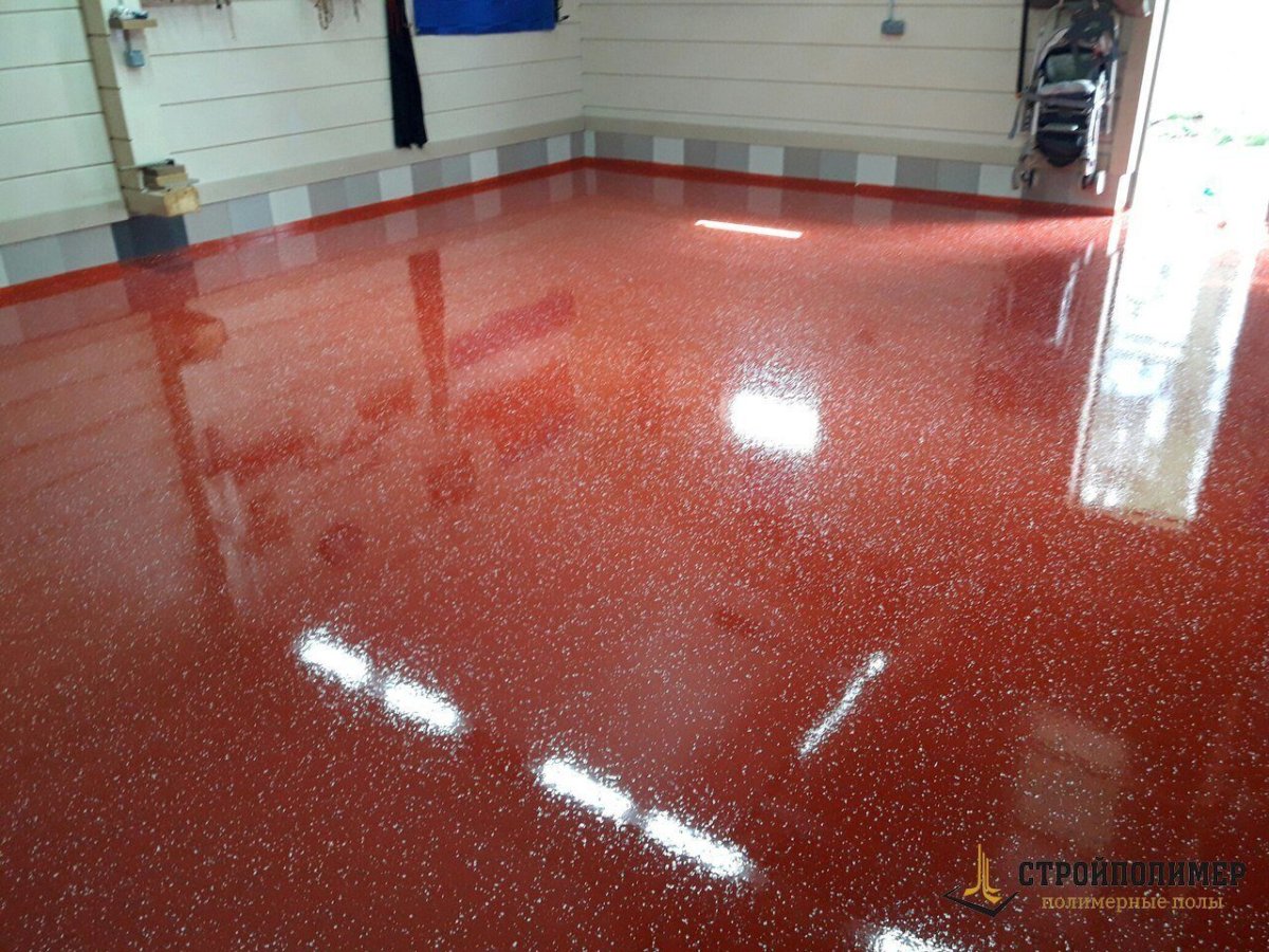 Наливной полиуретановый пол в гараже