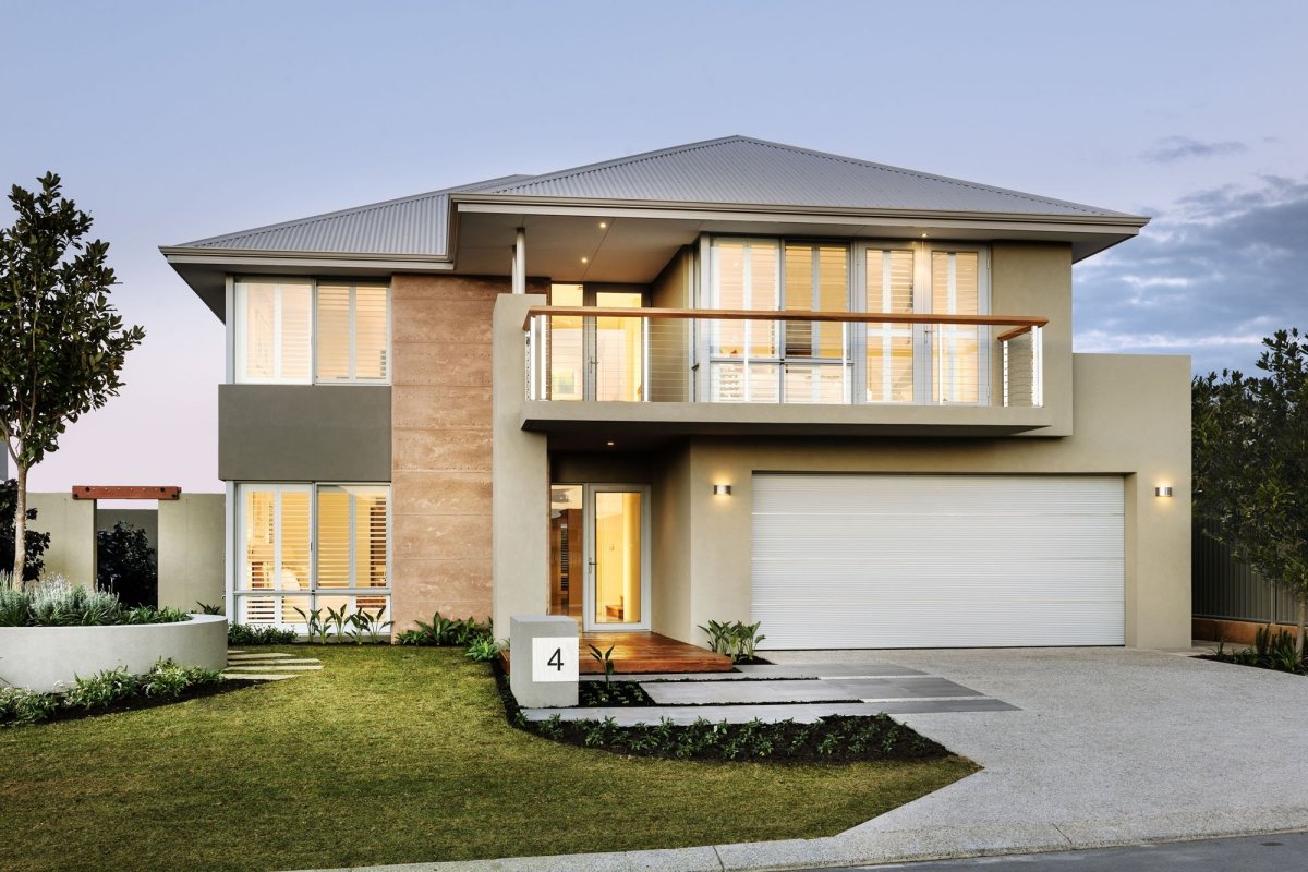 Двухэтажный дом в современном стиле