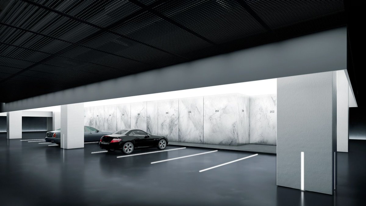 Порше в гараже