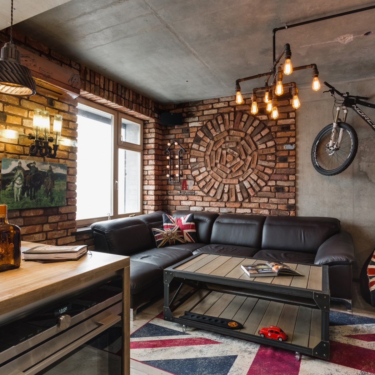 Летняя кухня в стиле лофт