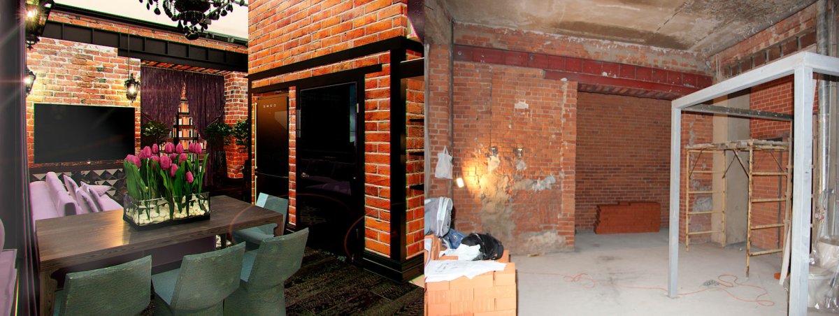 Гараж в стиле лофт и индустриал