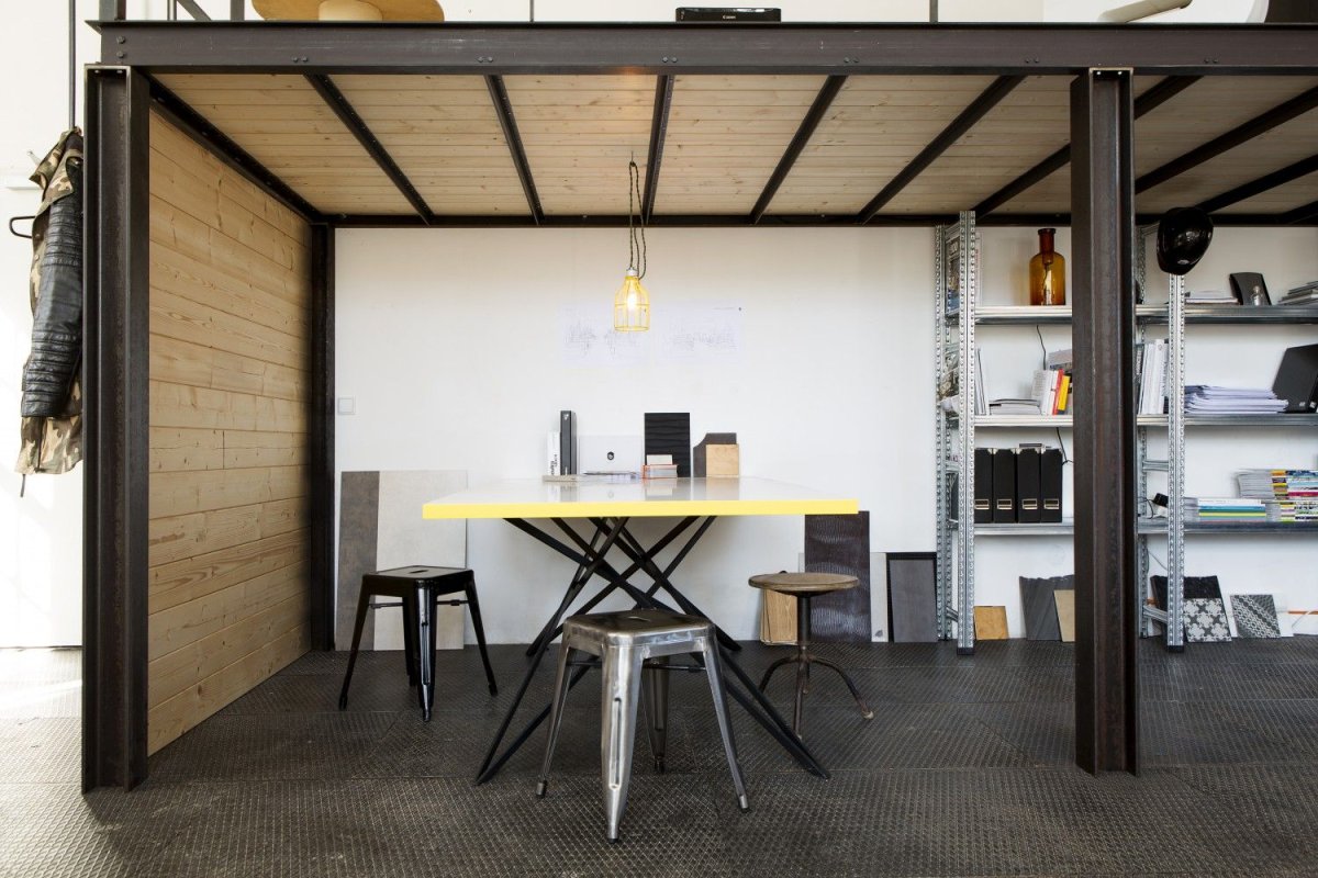 Гараж в стиле лофт и индустриал