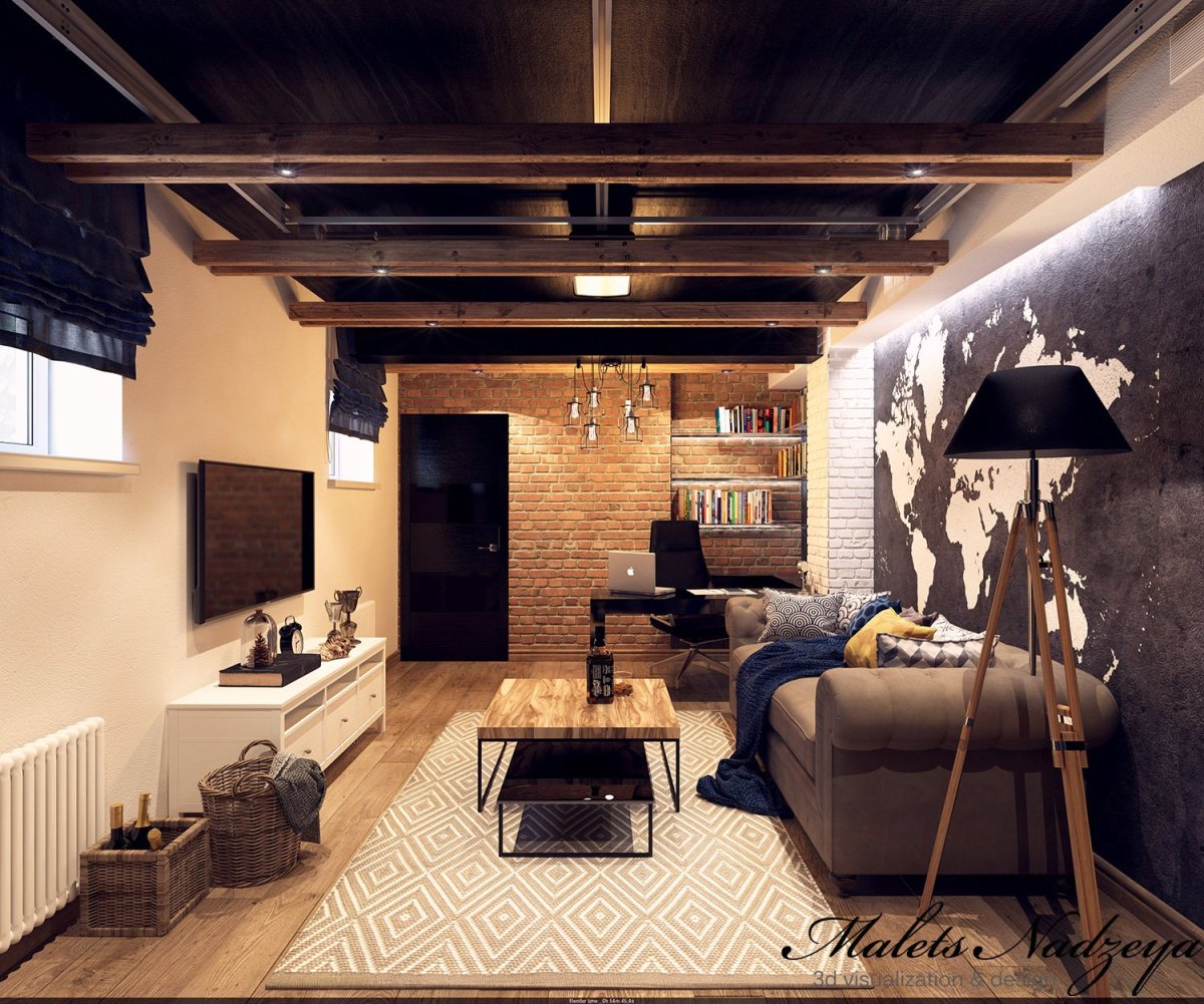 Необычный интерьер гаража