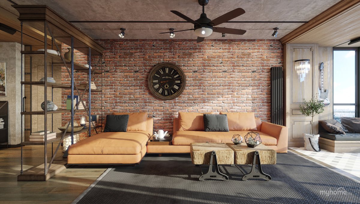 Гараж в стиле лофт и индустриал