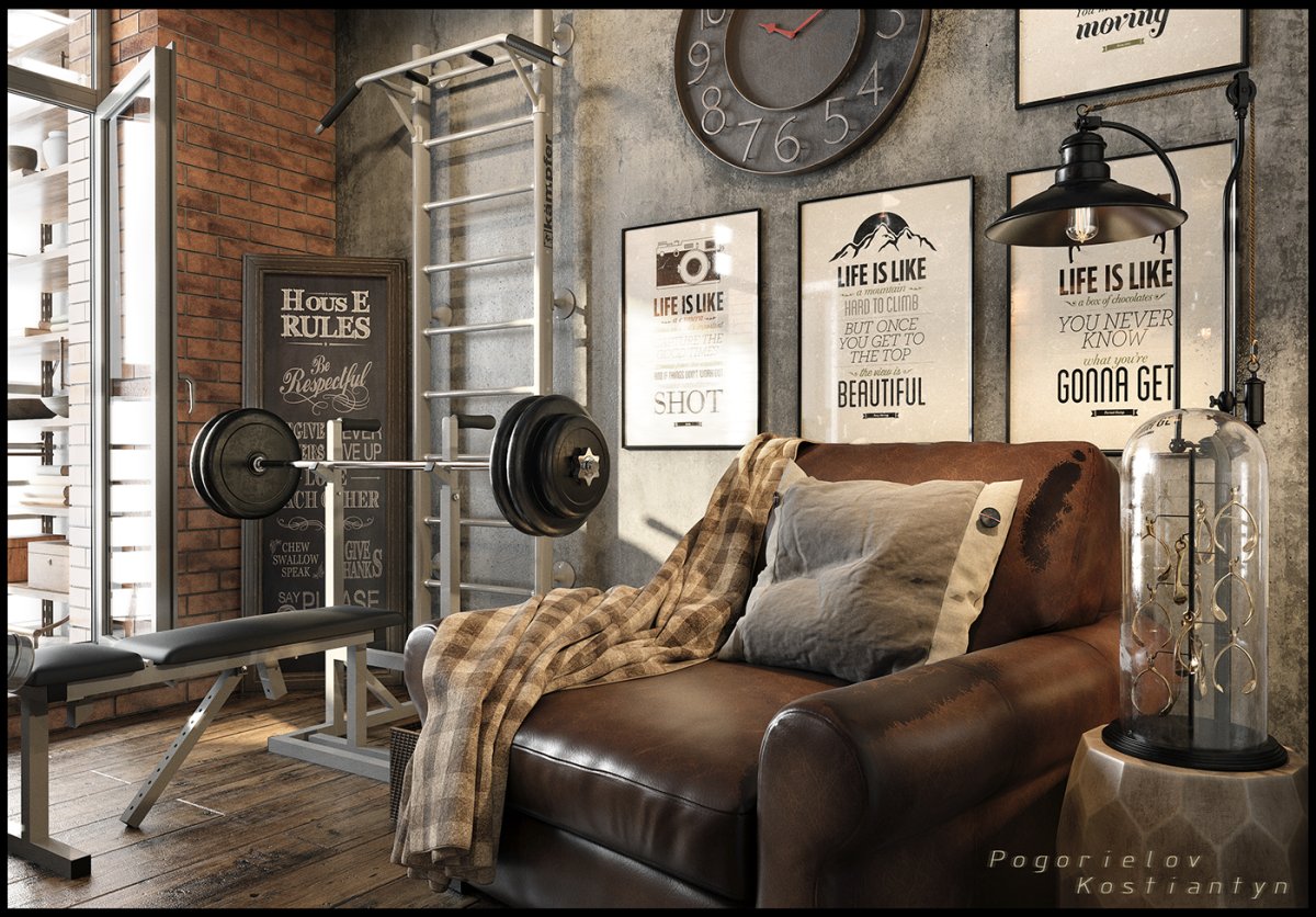 Комната мастерская для мужчины