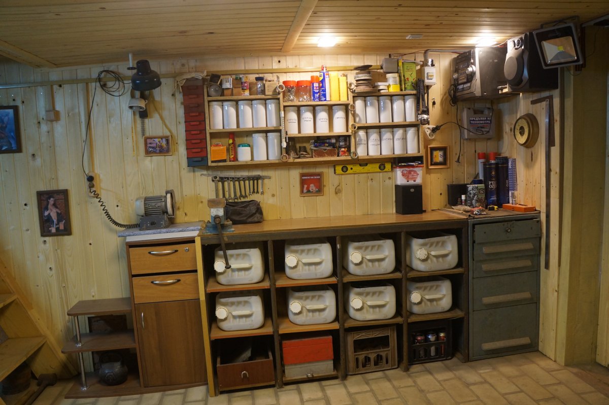 Декор гаража внутри