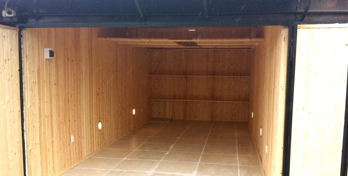 Отделка гаража ОСП