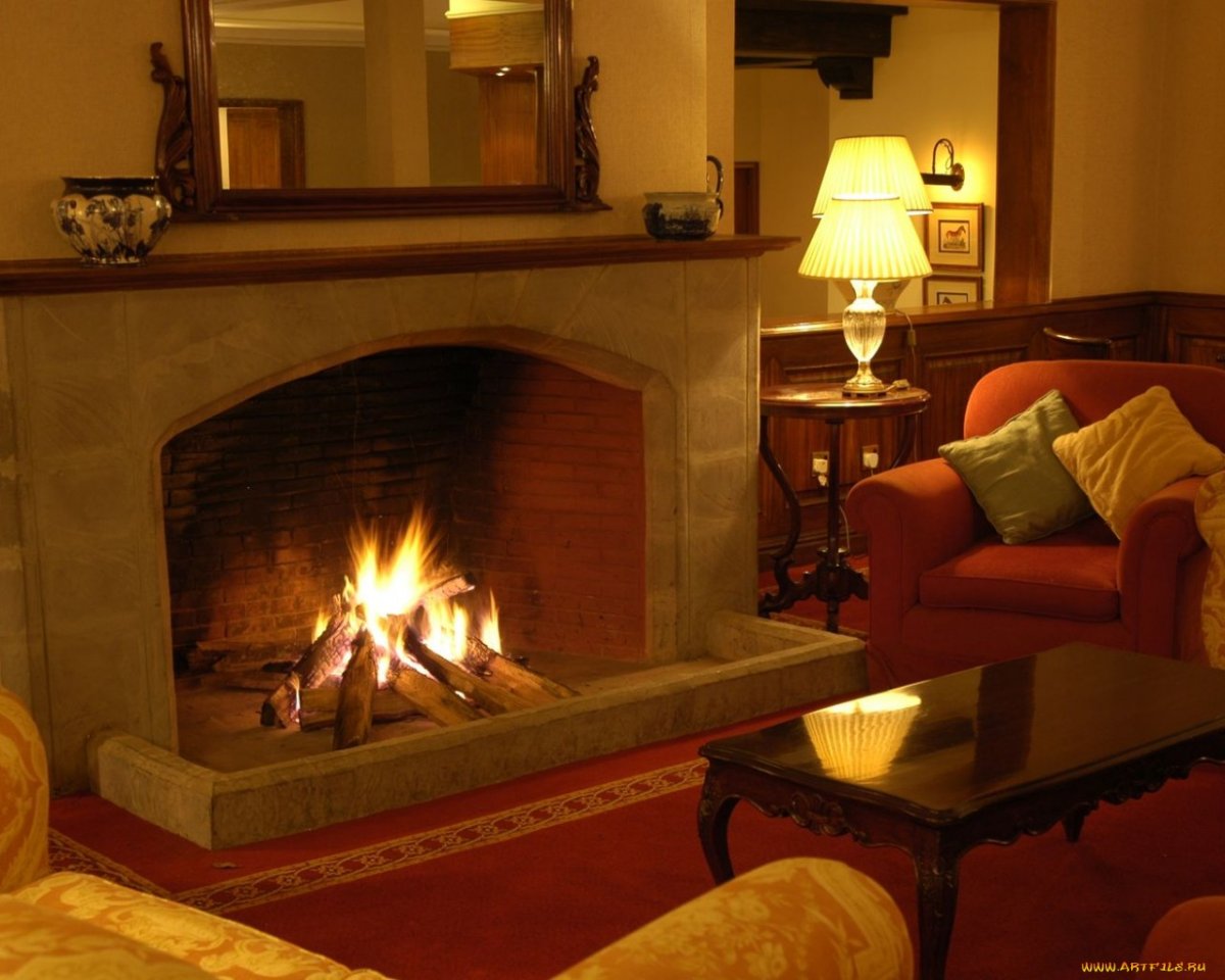 Осень камин