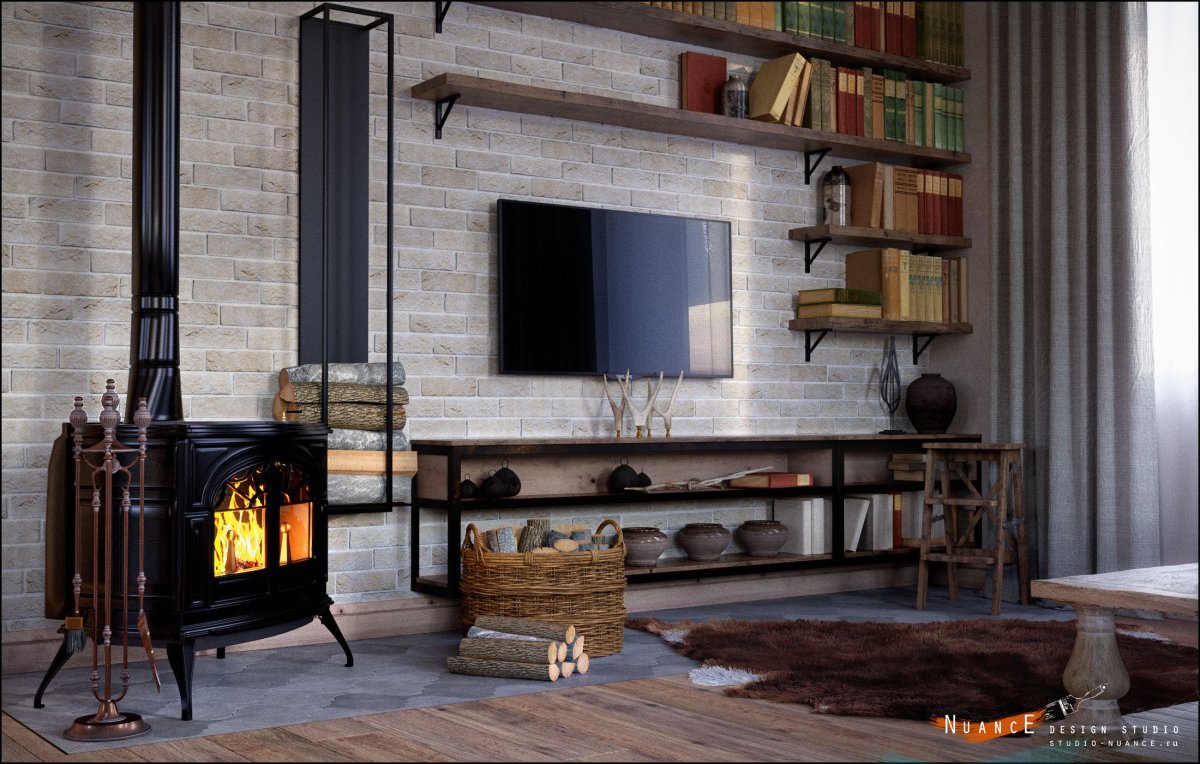 Печь буржуйка лофт