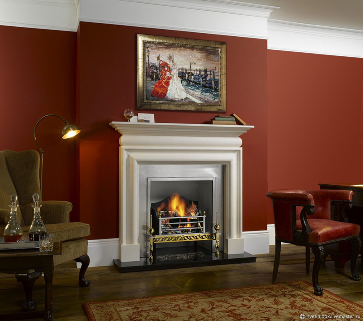 Камин в английском стиле