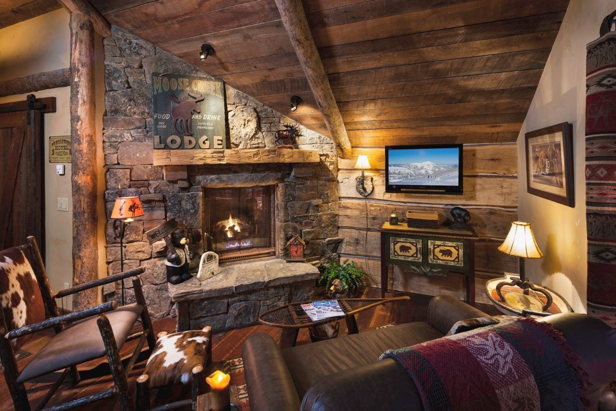 Проект охотничьего домика с камином