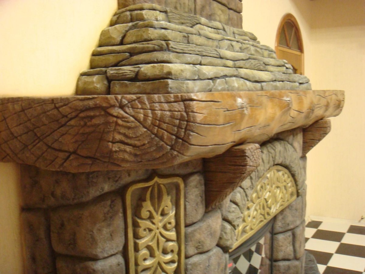 Арт бетон камин