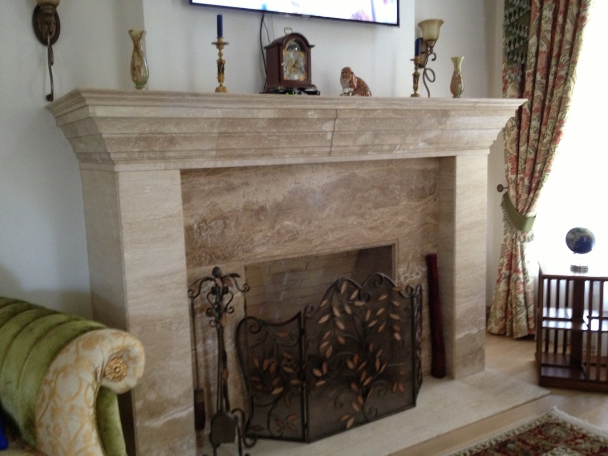 Камин из валунов