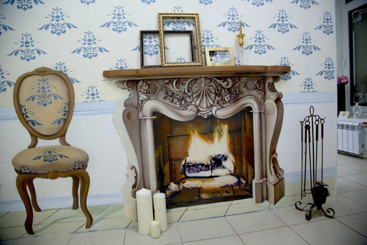 Аэрография камин