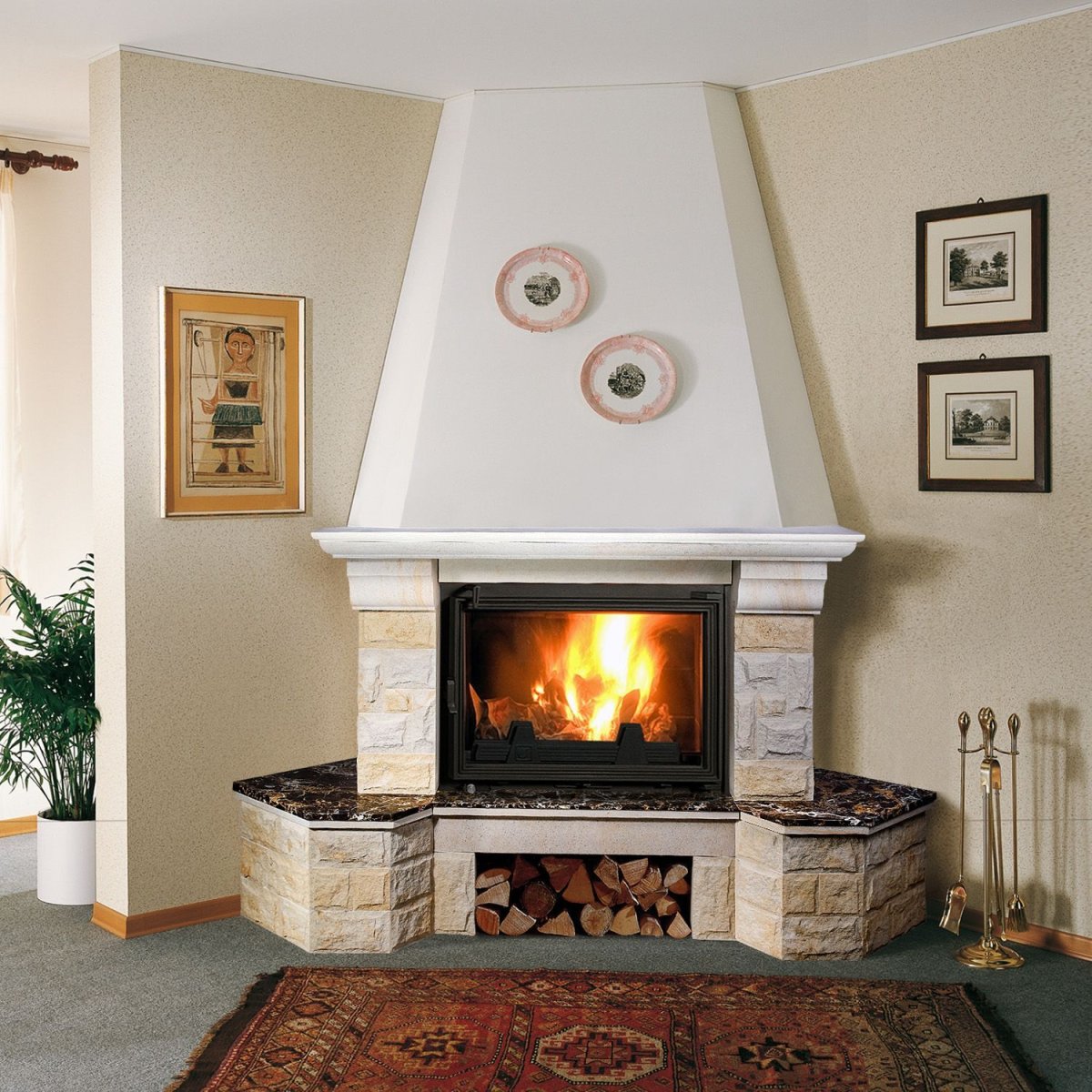 Дровяная печь-камин Palazzetti Amelie