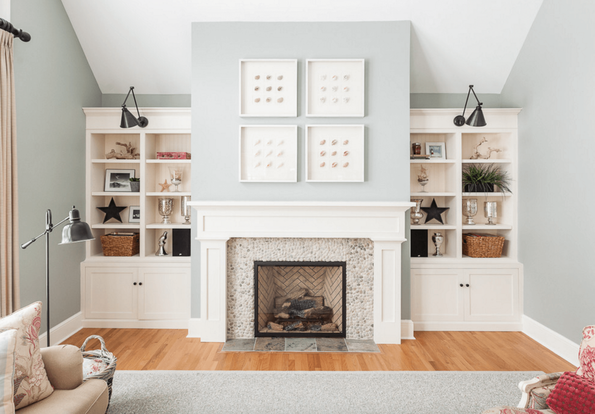 Гостиная мебель с камином