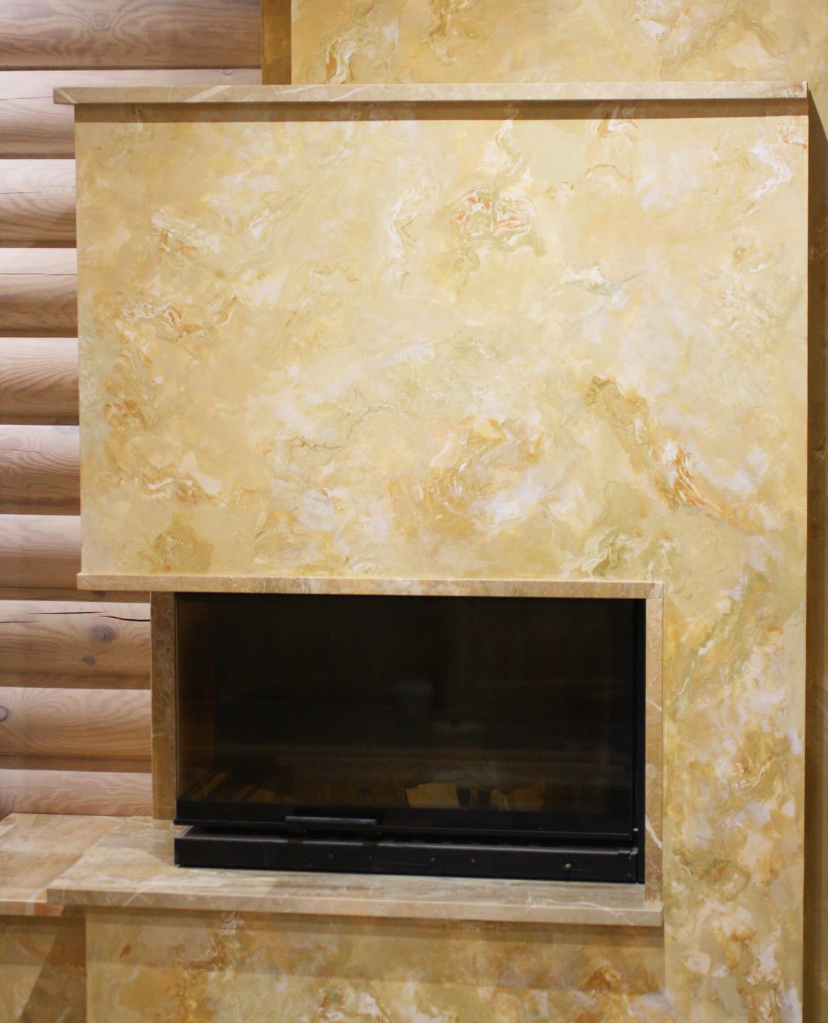 Камин венецианская штукатурка