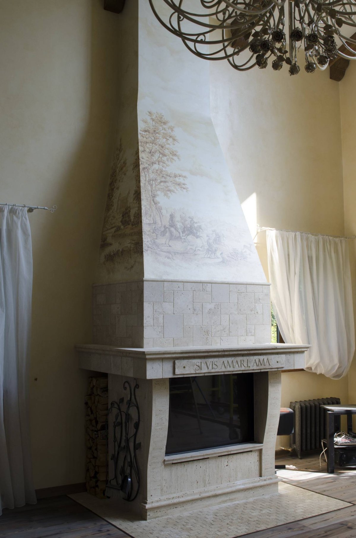 Камин оштукатуренный