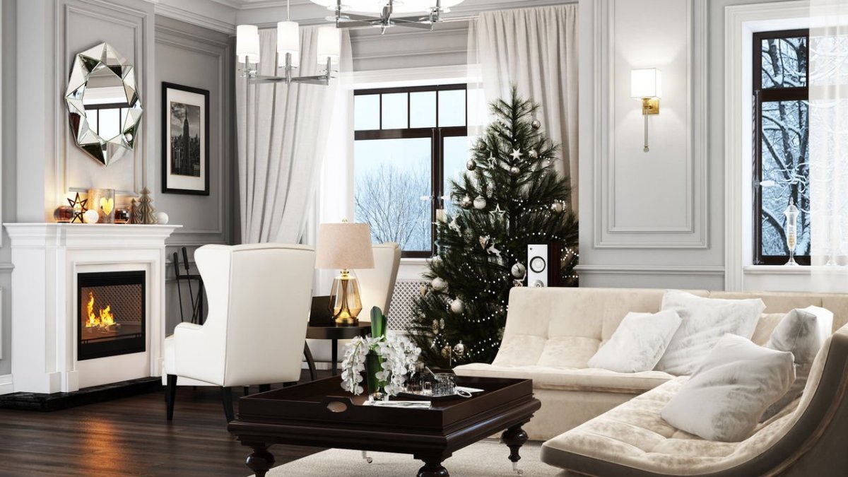 Белый камин Неоклассика Неоклассика