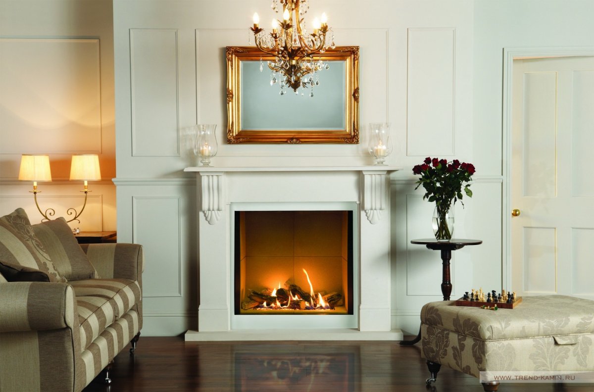 Камин Неоклассика белый