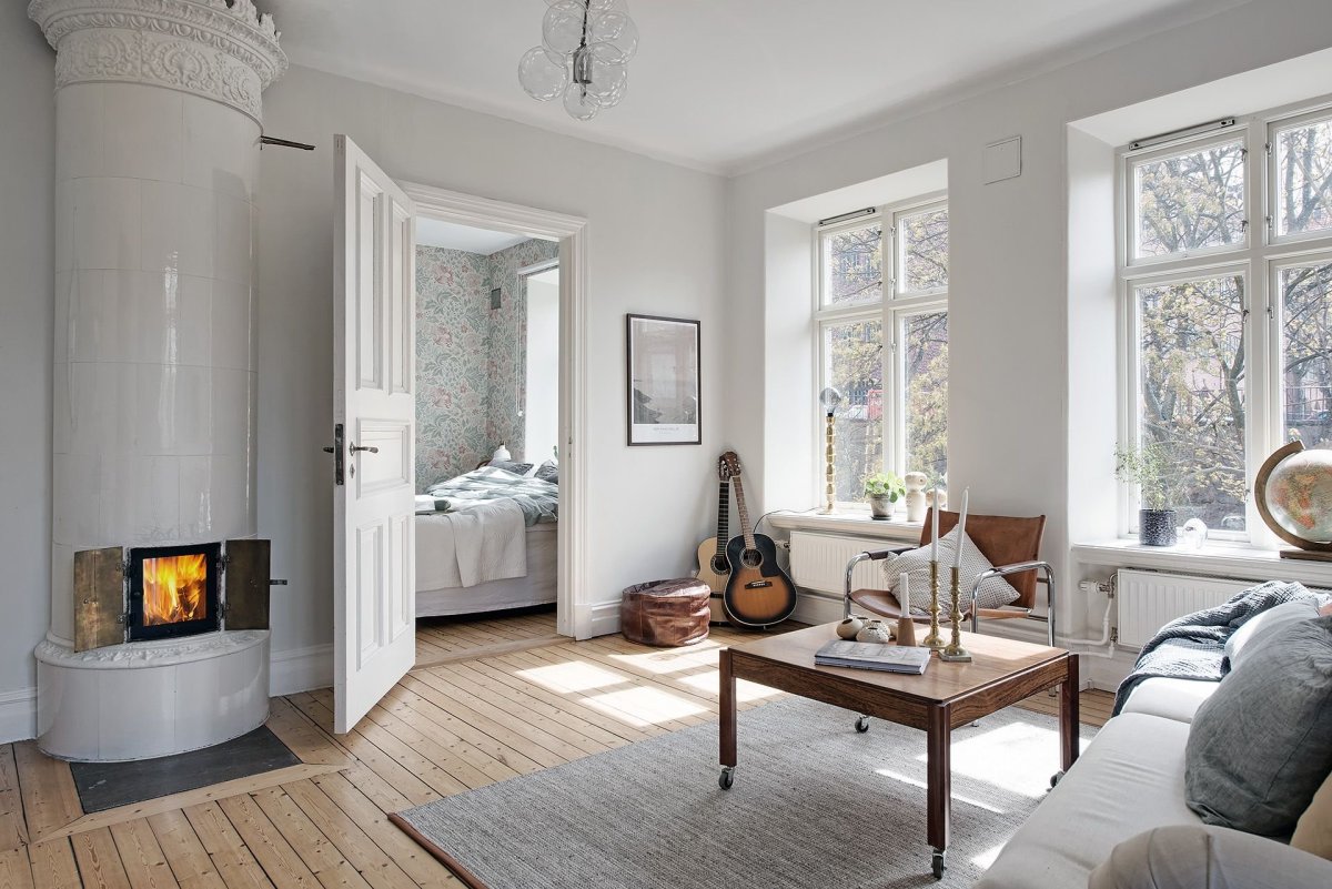 Гостиная Скандинавский стиль хюгге