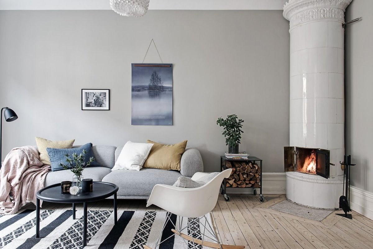 Камин в стиле Сканди