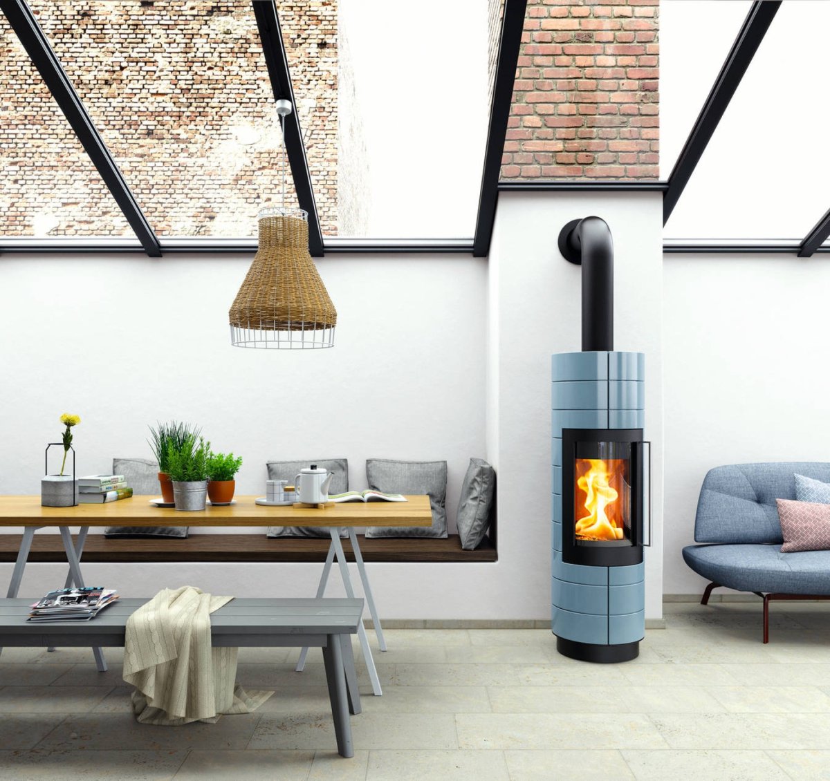 Печь камин в современном стиле