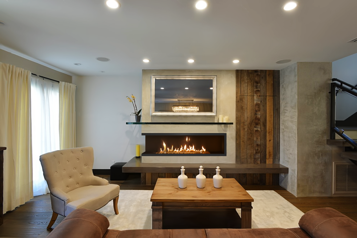 Деревянные камины в интерьере