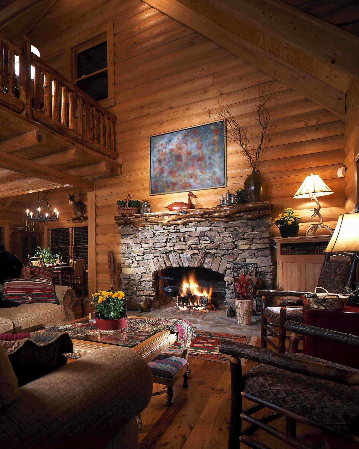 Камин в деревянном доме