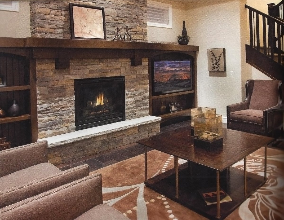 Камины Отделанные декоративным камнем