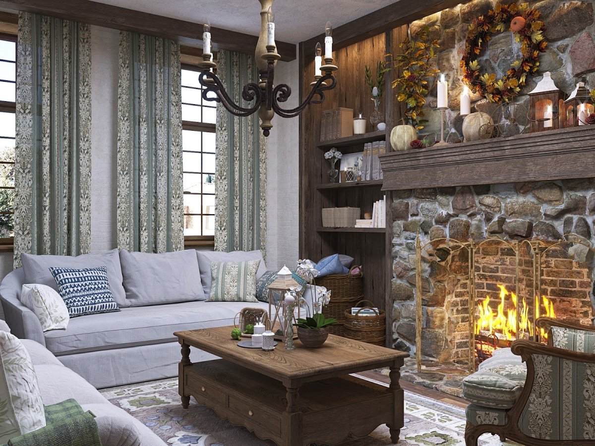 Камин в стиле Прованс