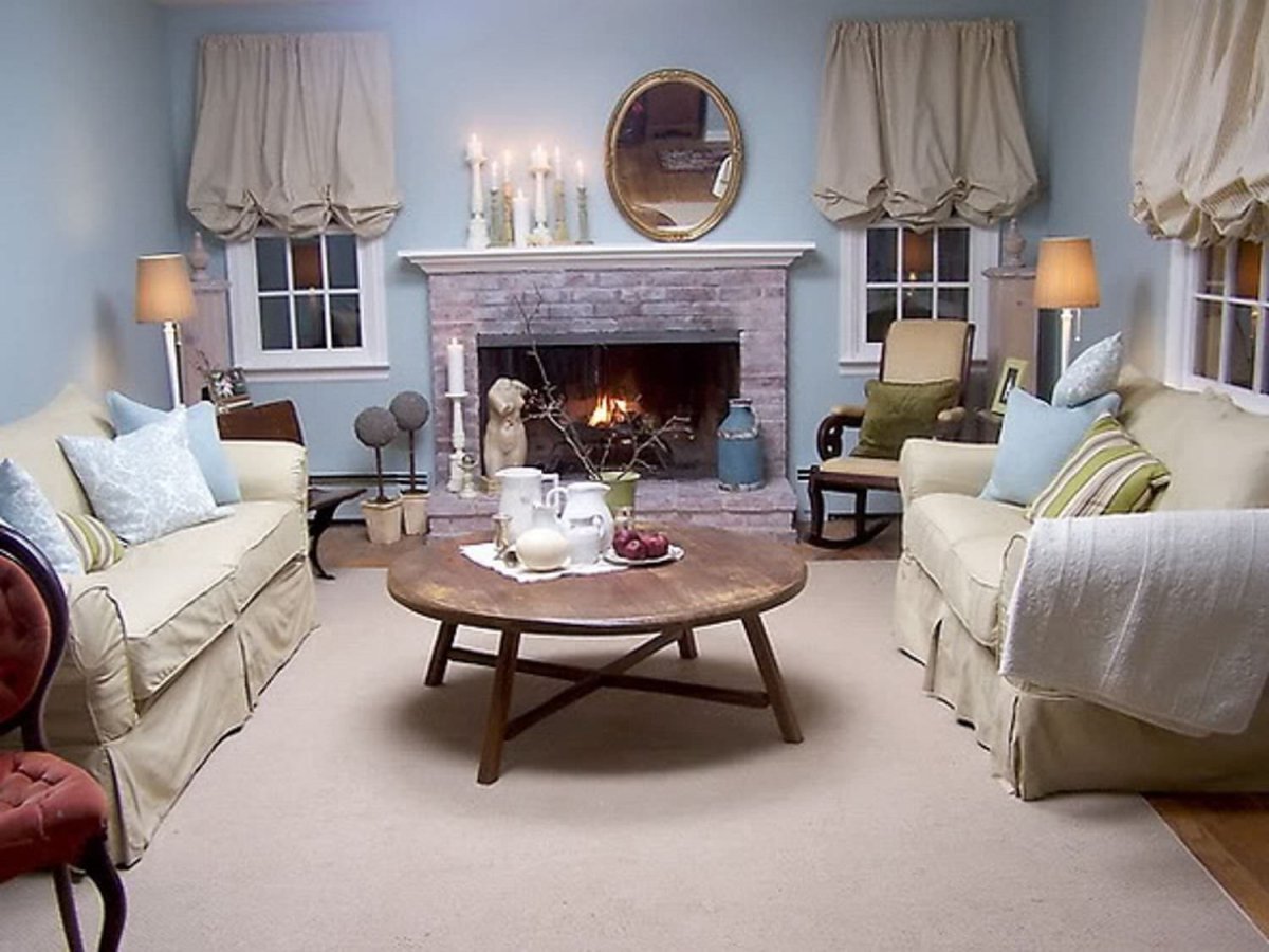 Камин в стиле Прованс в интерьере