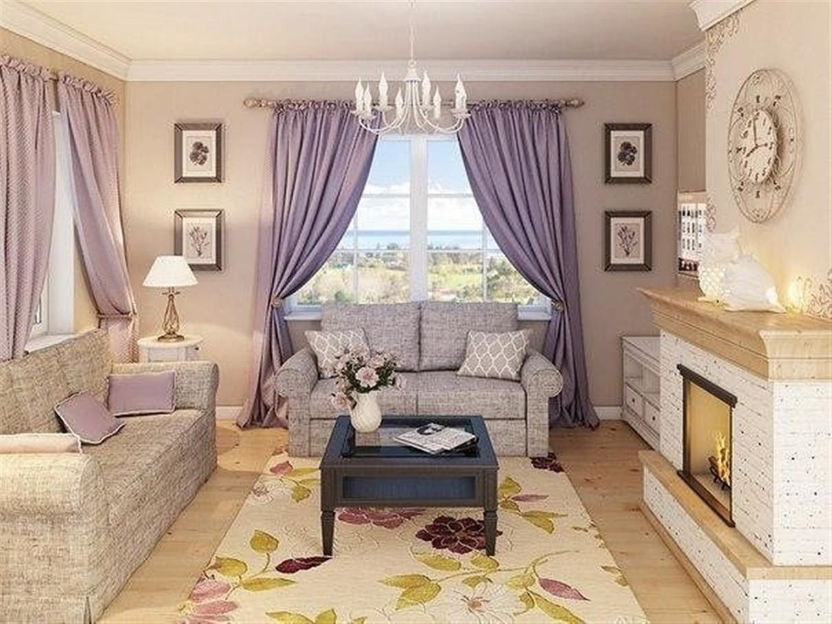 Классическая гостиная с камином