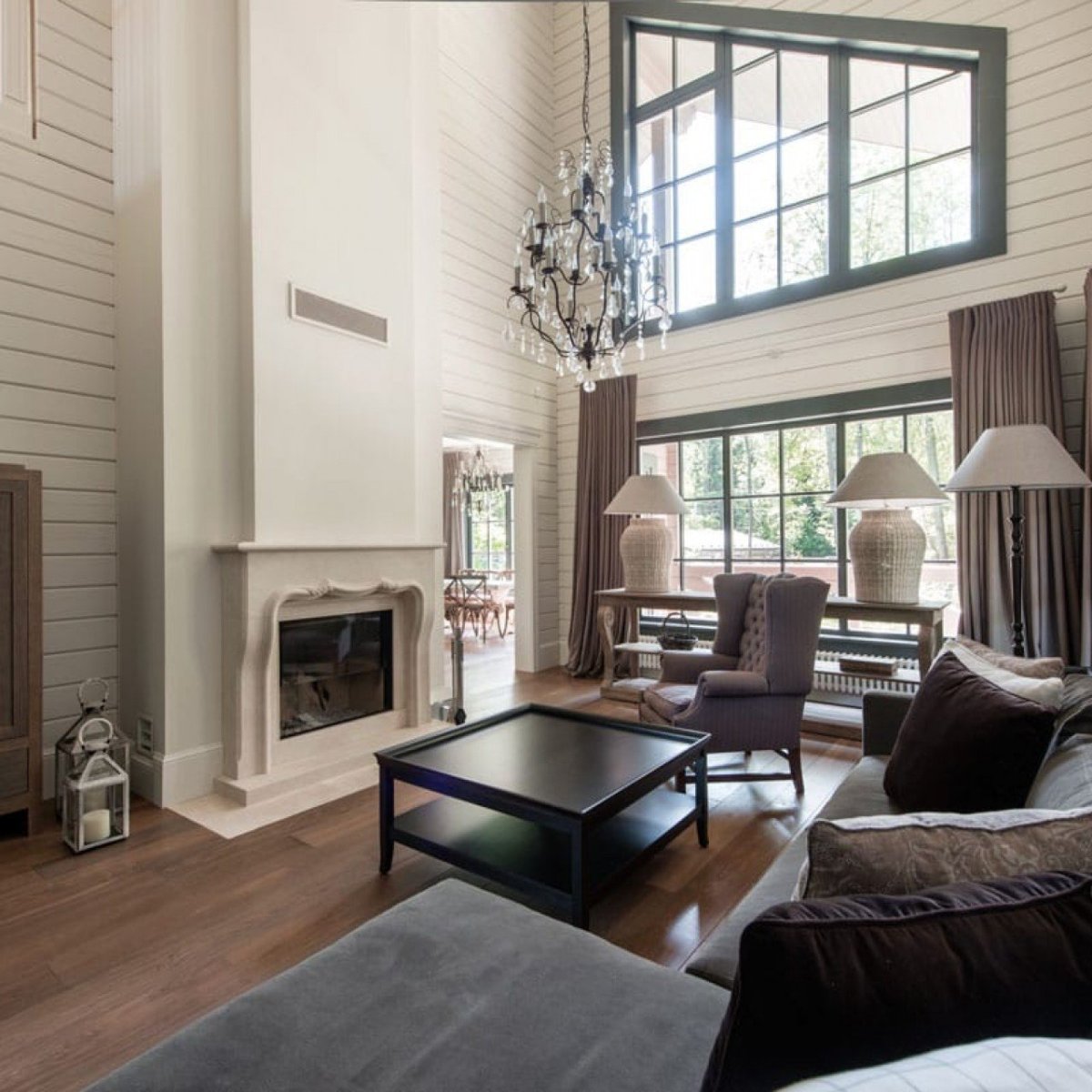 Интерьер дома из клееного бруса