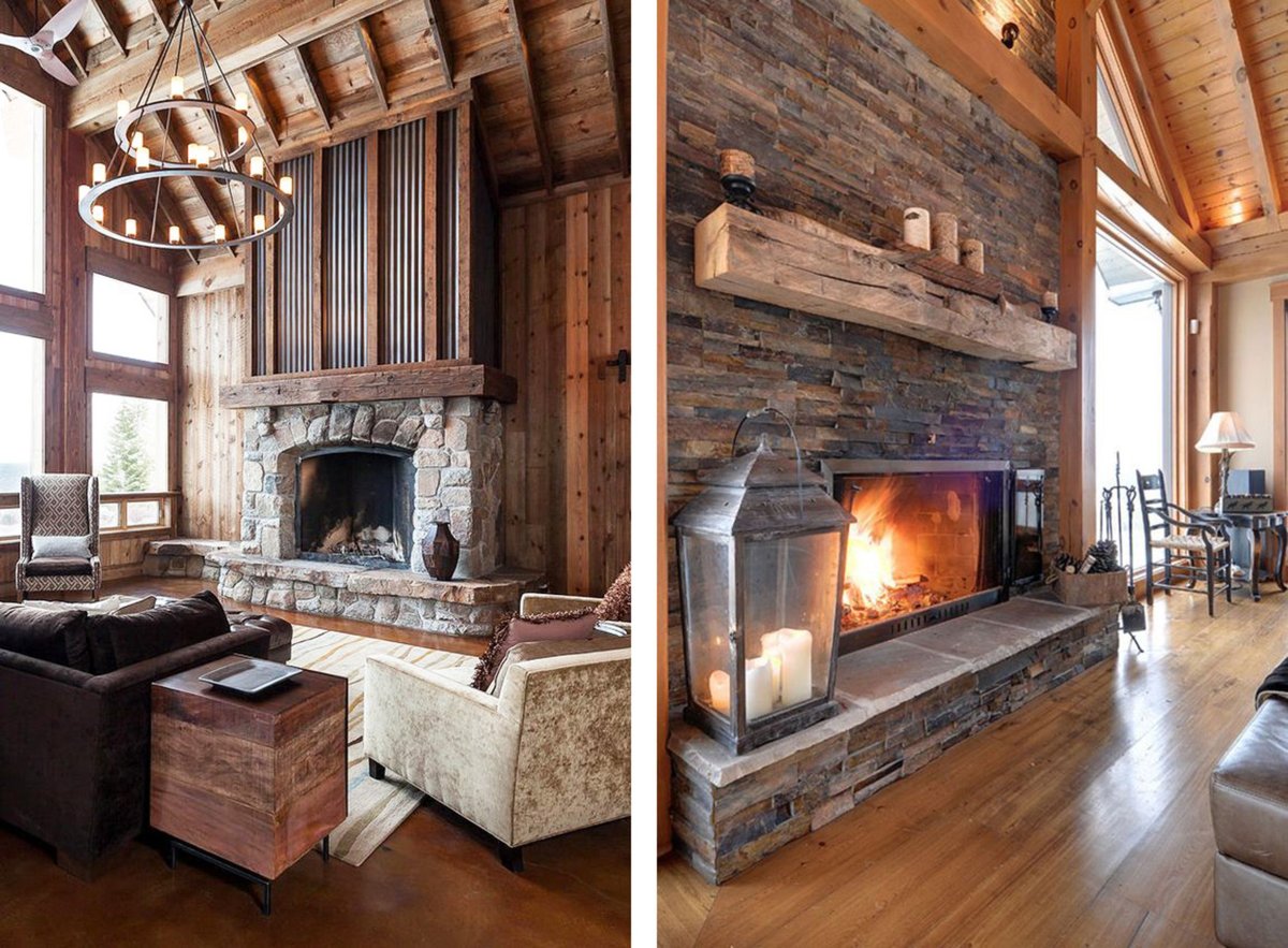 Печь-камин из кирпича