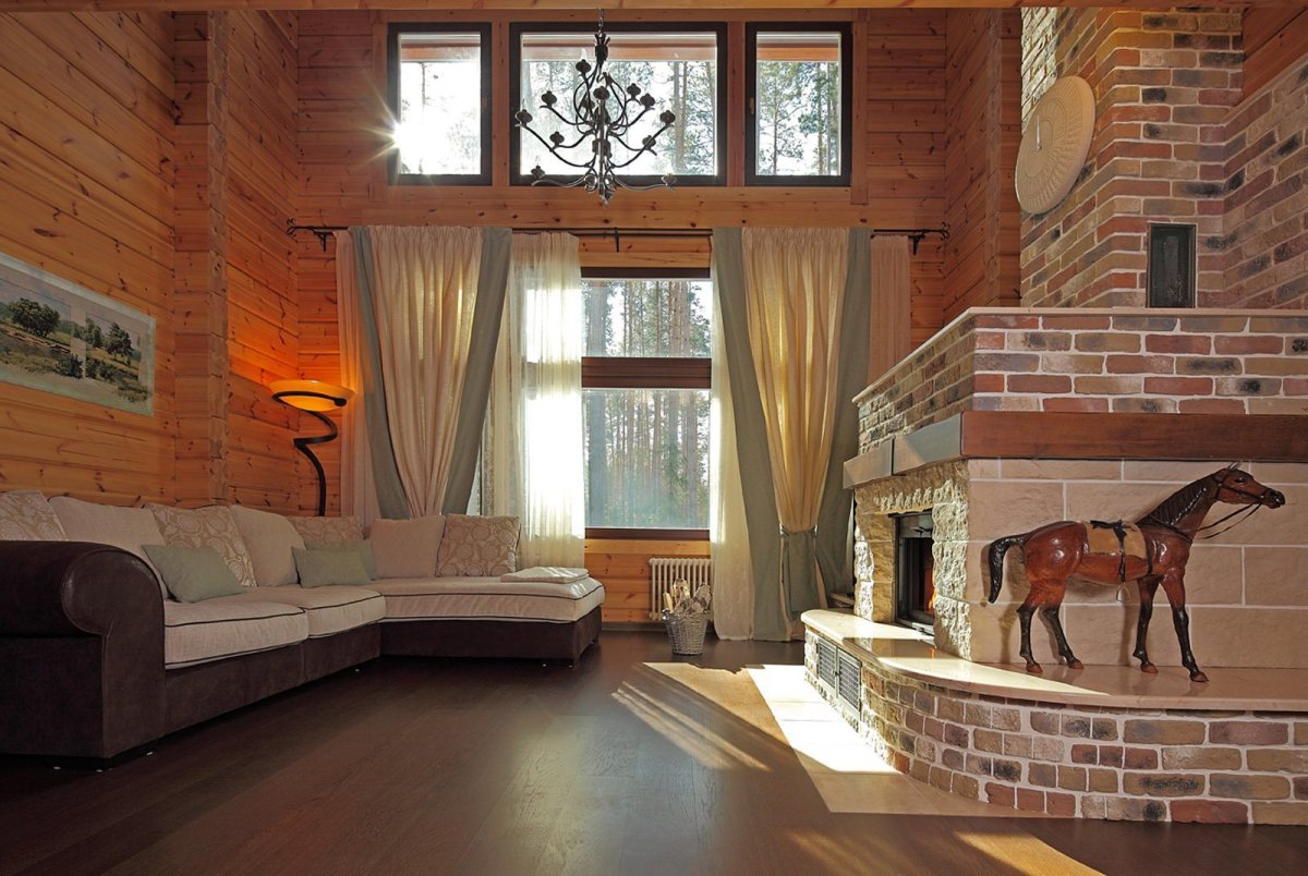 Красивые камины из кирпича