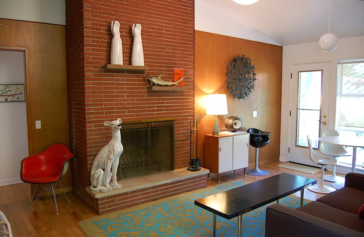 Камин из клинкерного кирпича