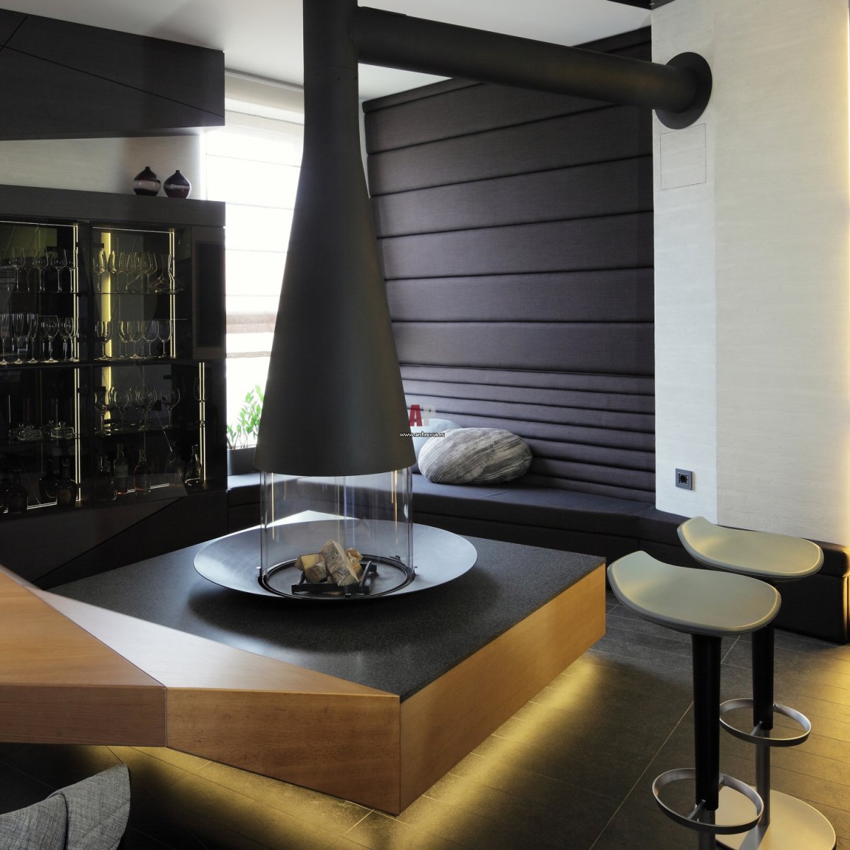 Камин Минимализм в интерьере