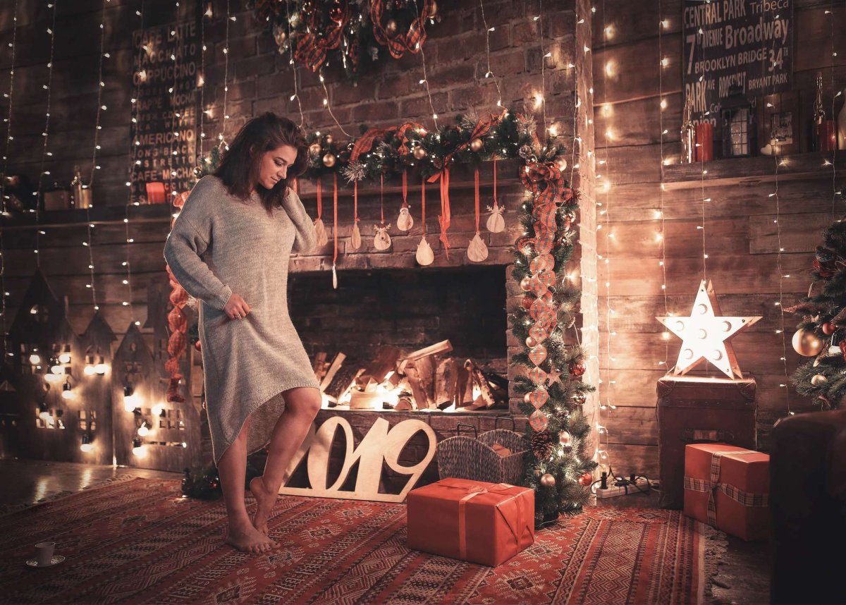 Новогодняя фотосессия в домашней обстановке