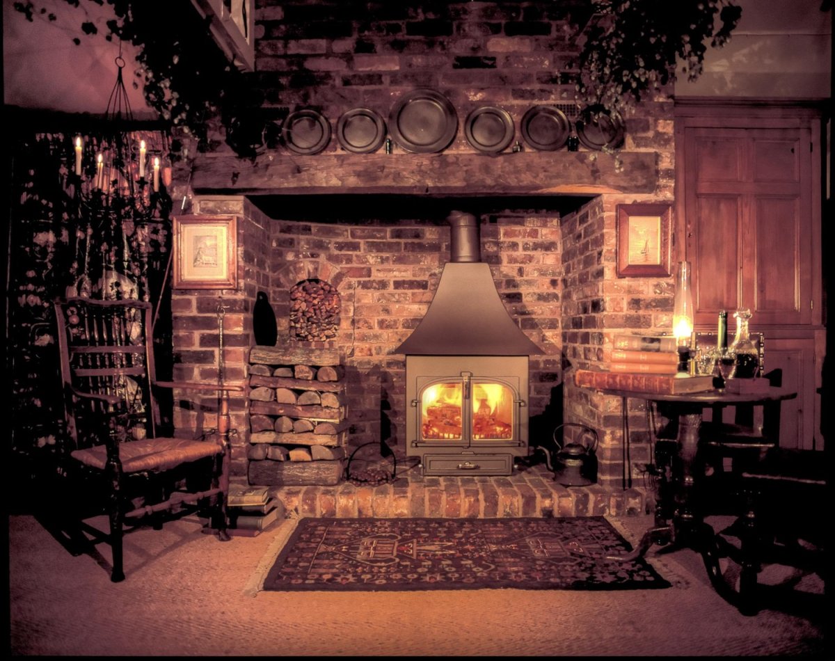 Печи камины коллаж