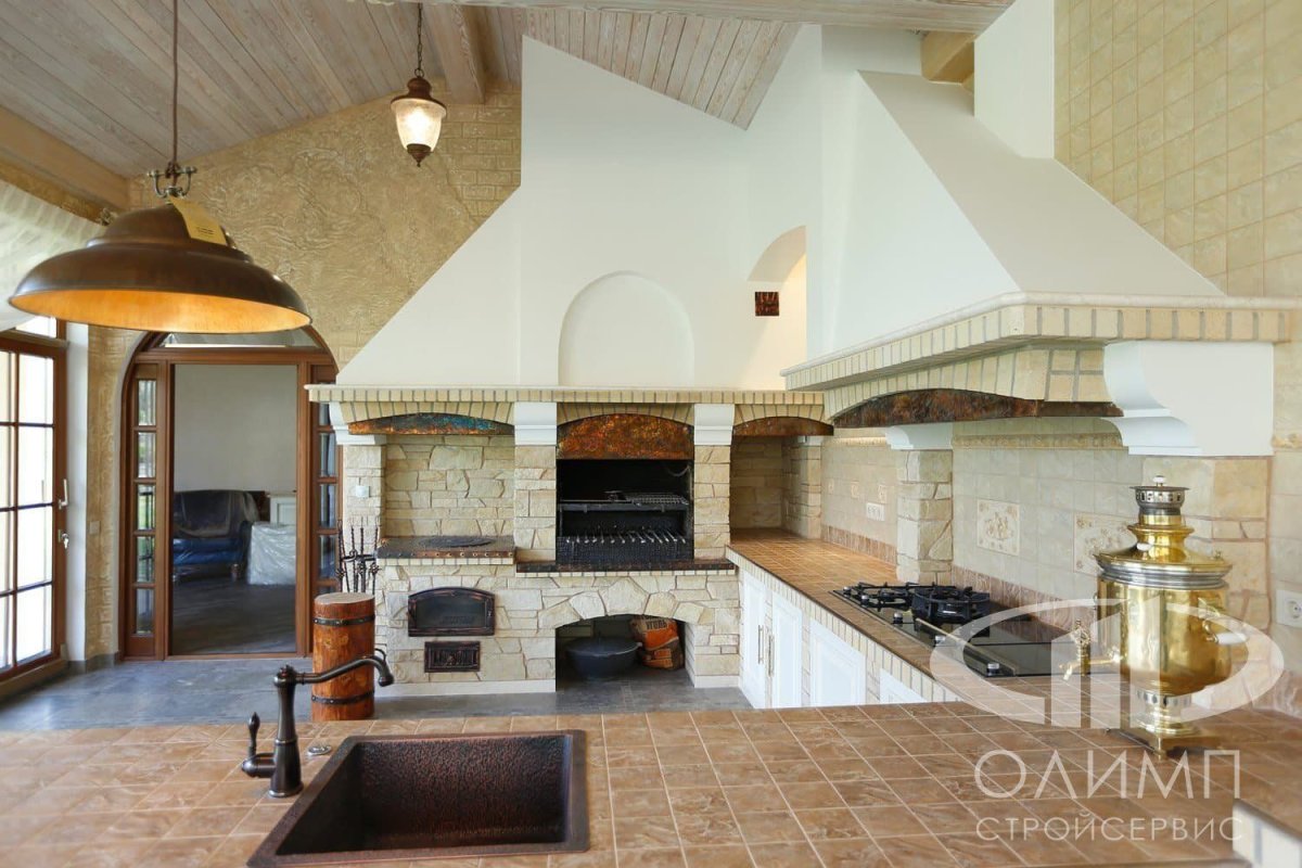 Беседки патио зона с мангалом