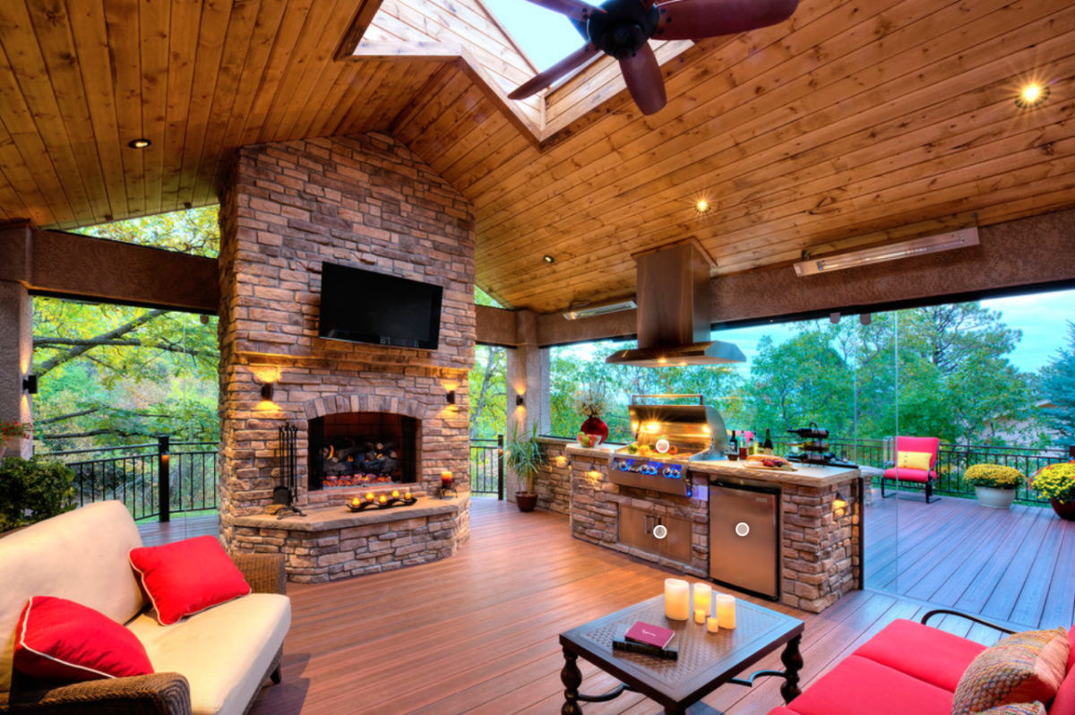 Барбекю красивая веранда