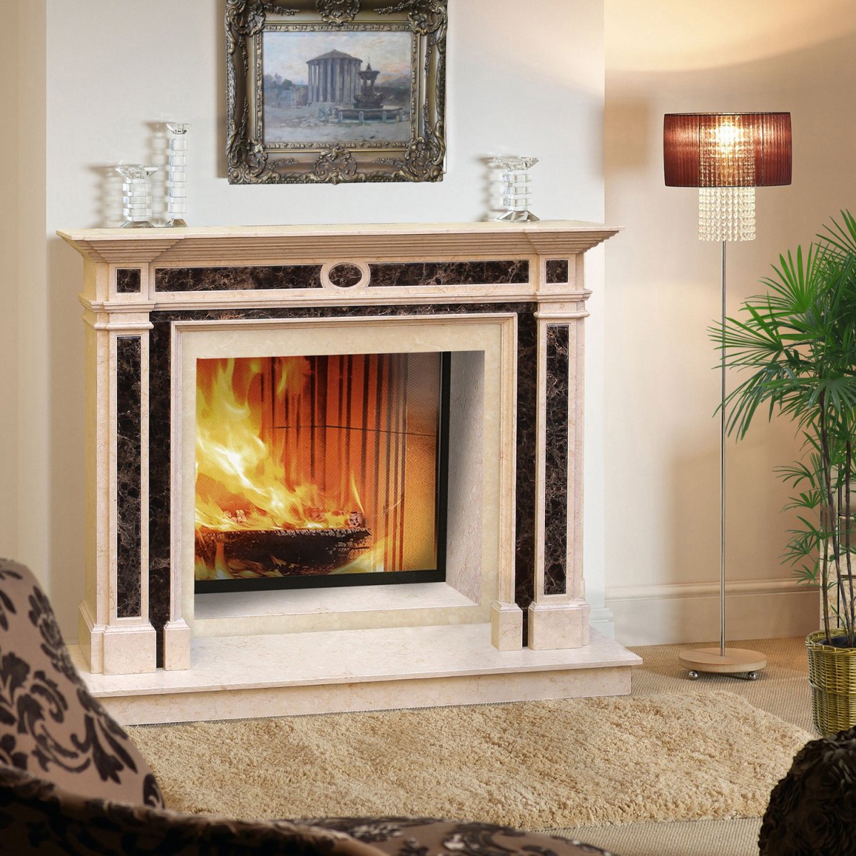 Мрамор Rosso Verona камин