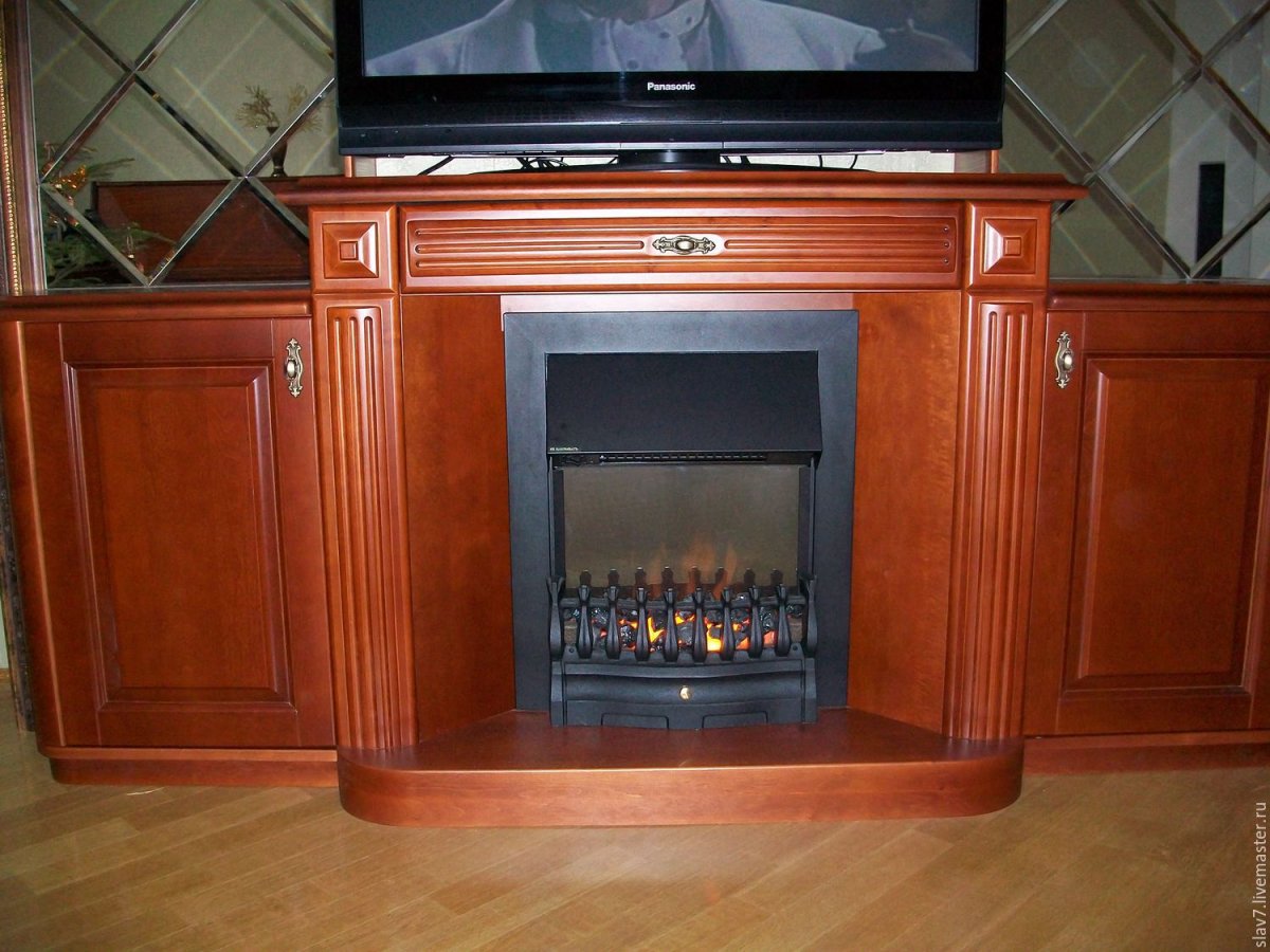 Тумба под телевизор с камином