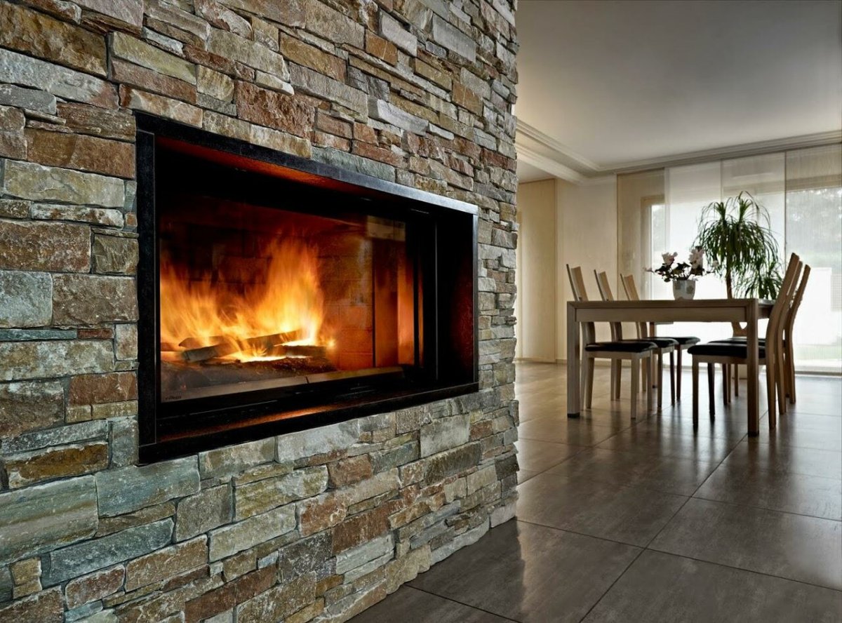 Камины Отделанные декоративным камнем